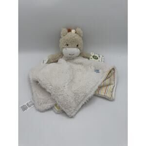 Little Me Giraffe Snuggle Security Blanket Plush Lovey Rattle Stripes Gift NWT